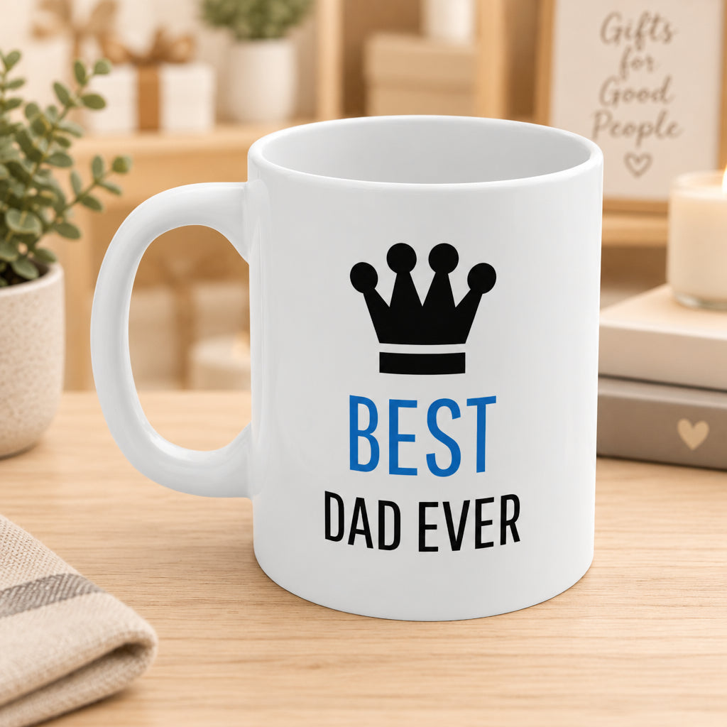 Best Dad With Crown Coffee Mug