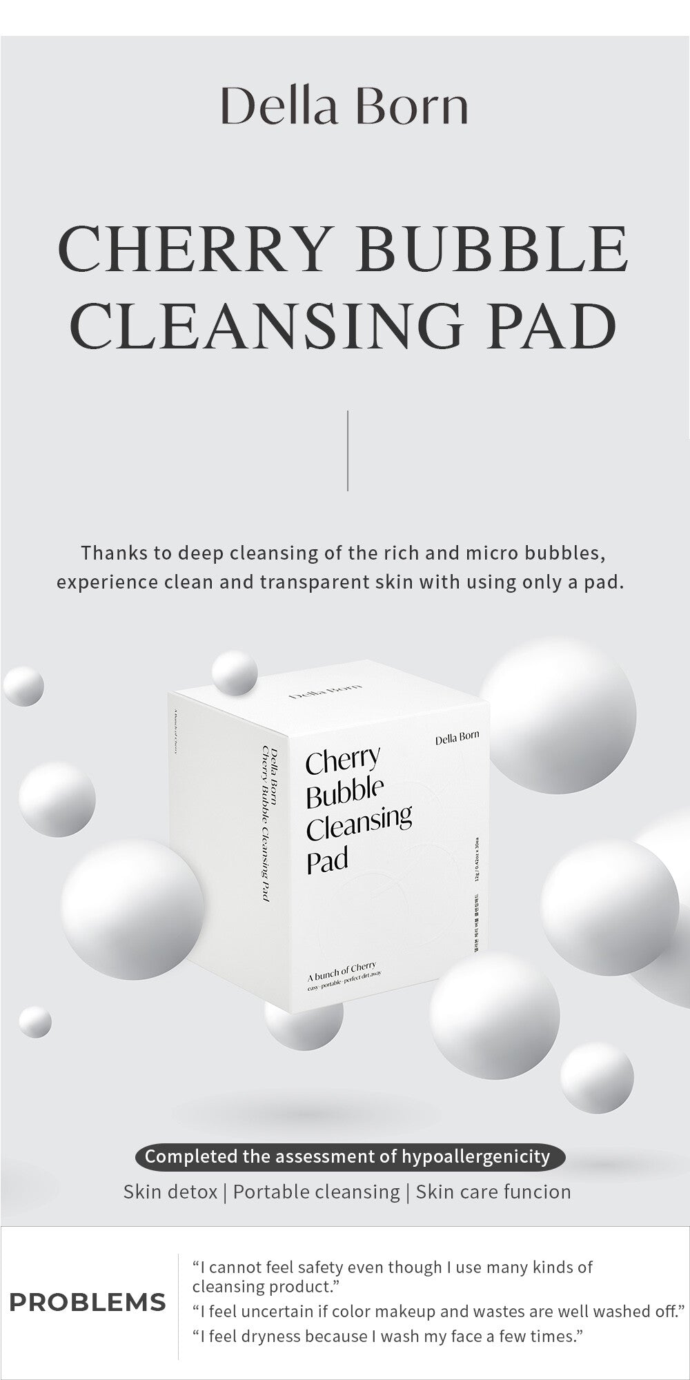 Korea Della Born Cherry Bubble Cleansing Pads