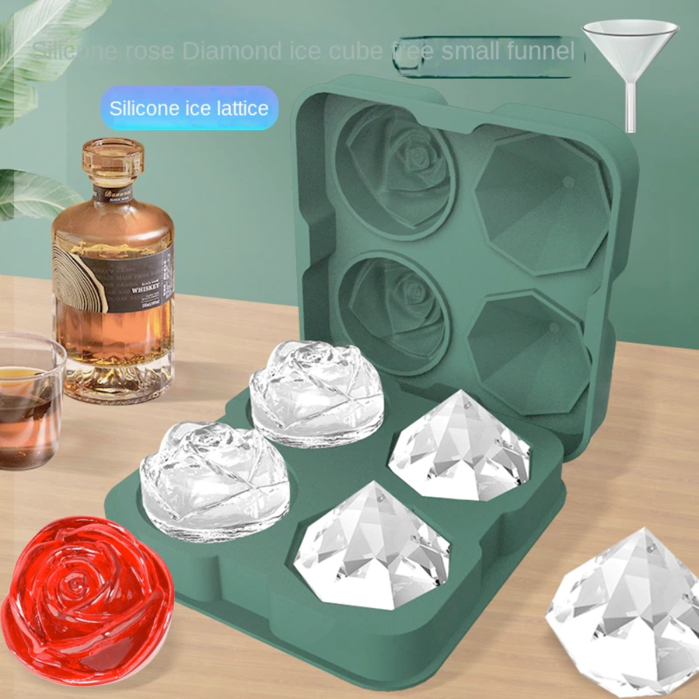 Rose Diamond Ice Cube Mold Maker