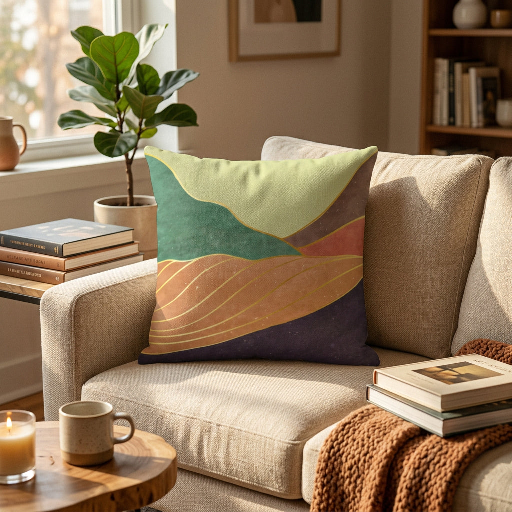 Tranquil Mountain Square Pillow - 4 Sizes