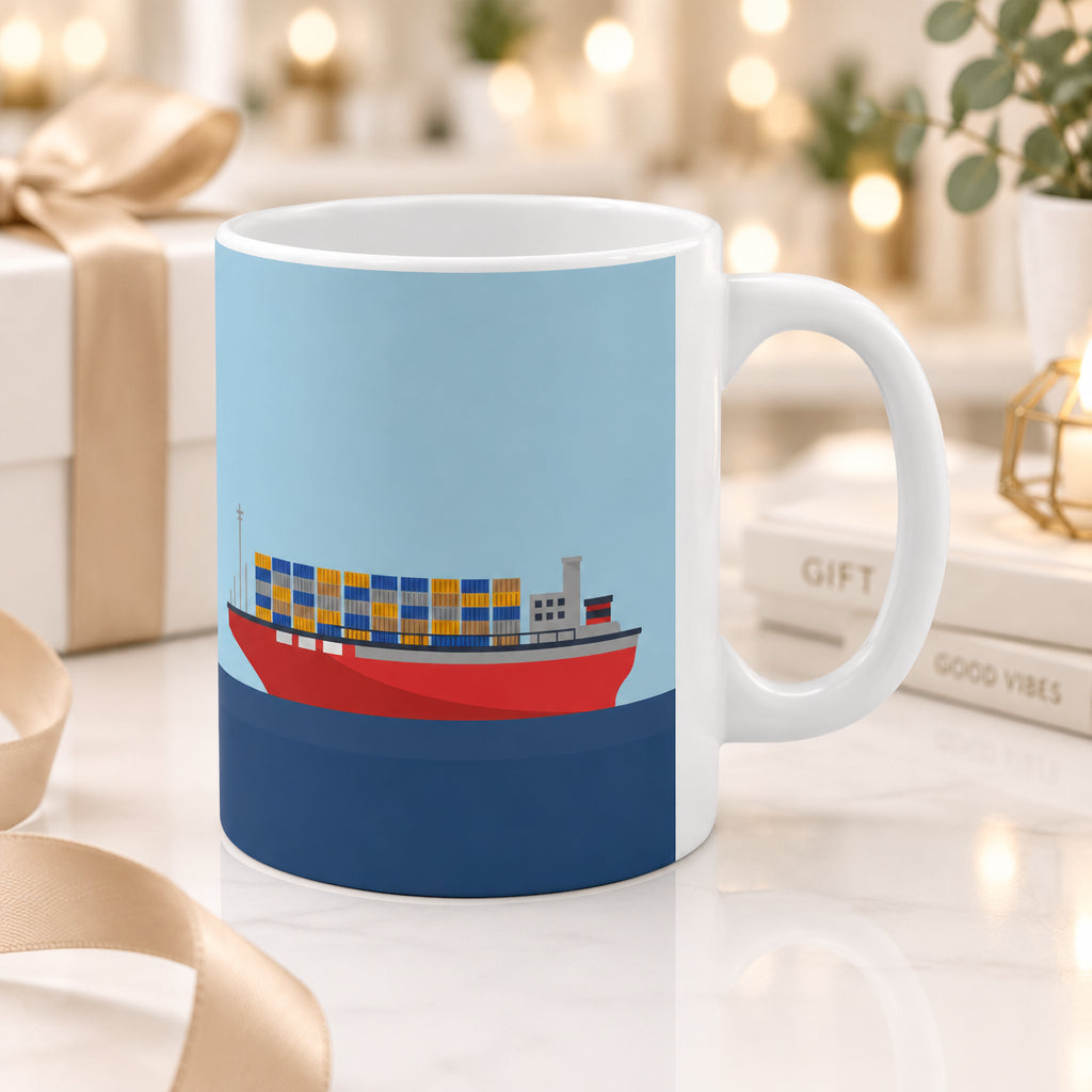 Cargo Ship Ceramic Mug 11oz