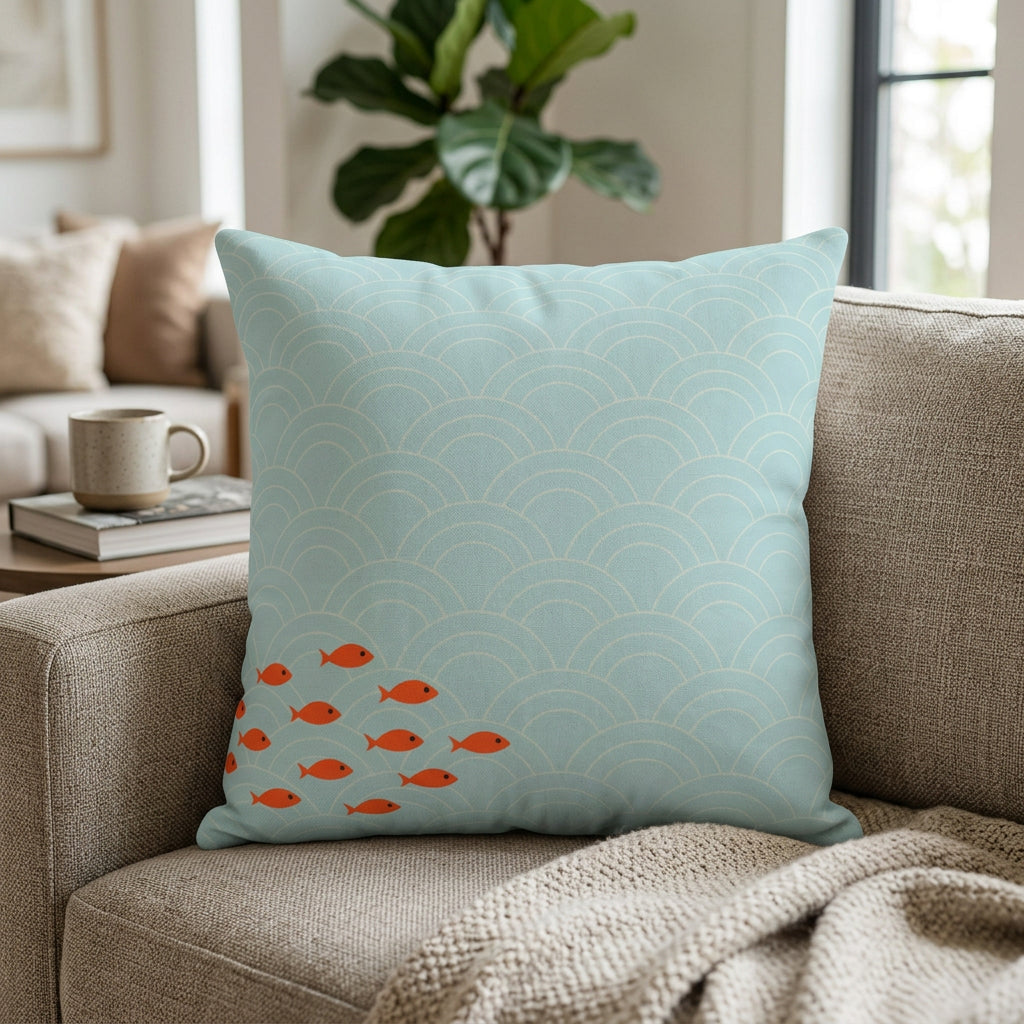 School of Fishes Cushion Home Decoration Accents - 4 Sizes