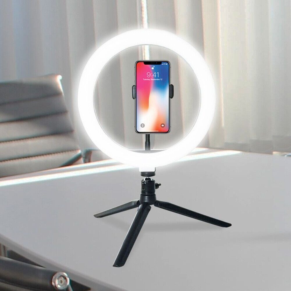 10 inch LED ring light with stand for streaming and photography