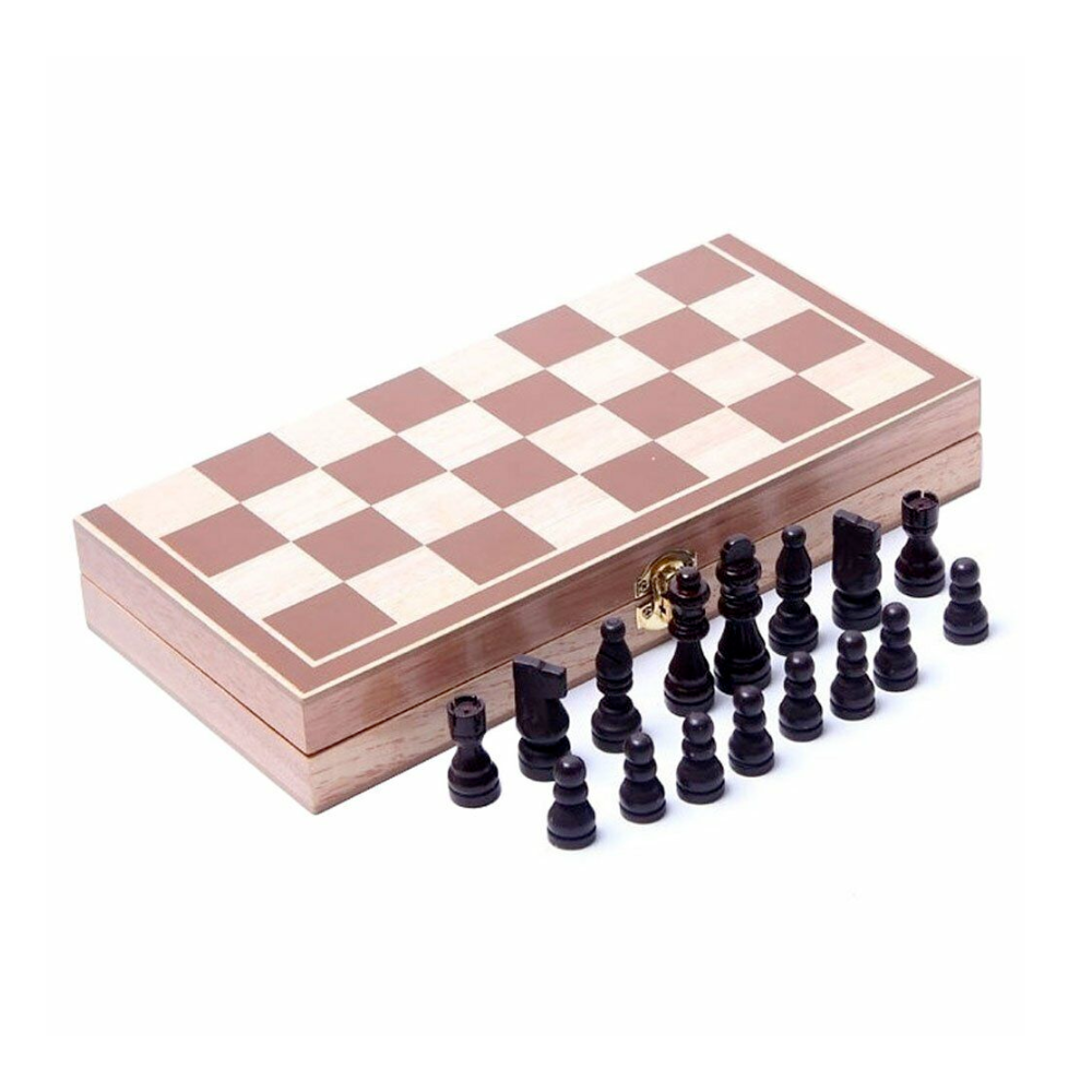 Foldable Wooden Chess Set Board Game