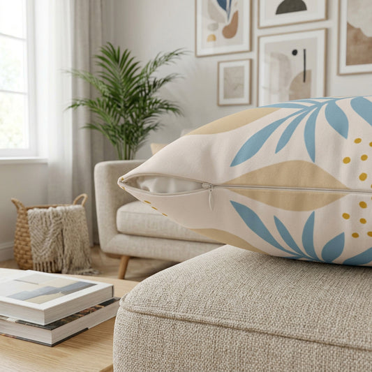 Blue Leaf Cushion Home Decoration Accents - 4 Sizes