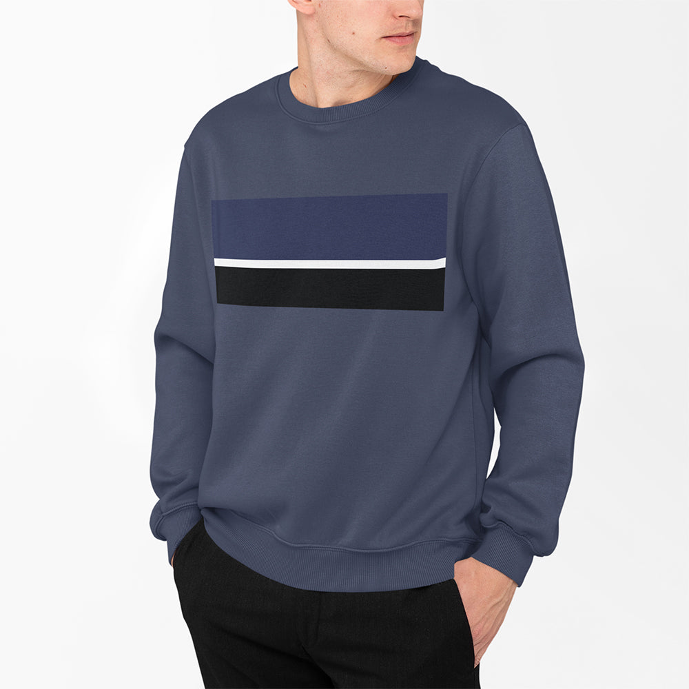 Men's Multi Strip Crewneck Sweatshirt