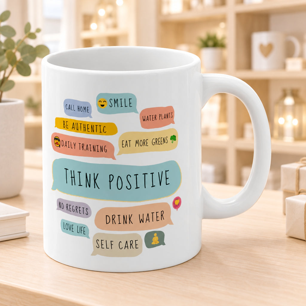 Think Positive Messages Theme Mug