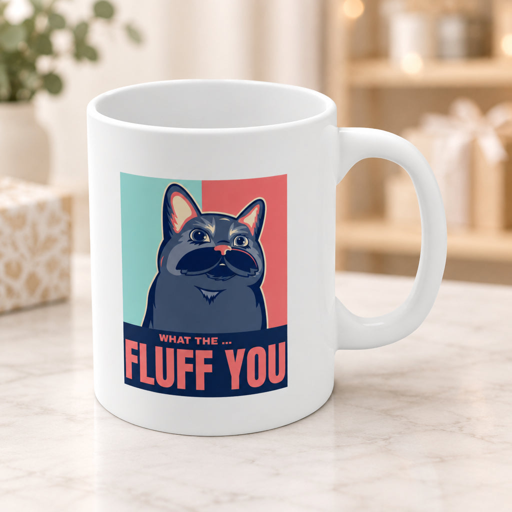 Funny Cat Fluff Mug