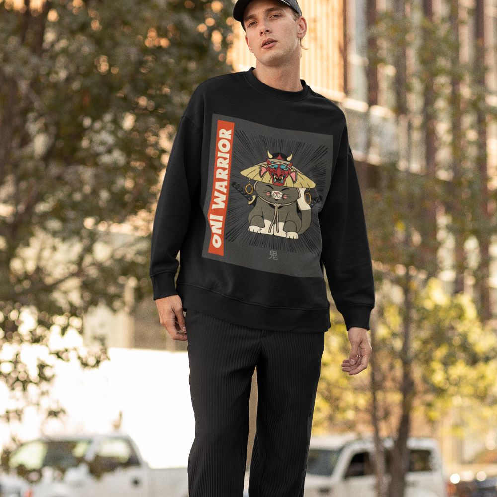 Mens Warrior Cat Sweatshirt