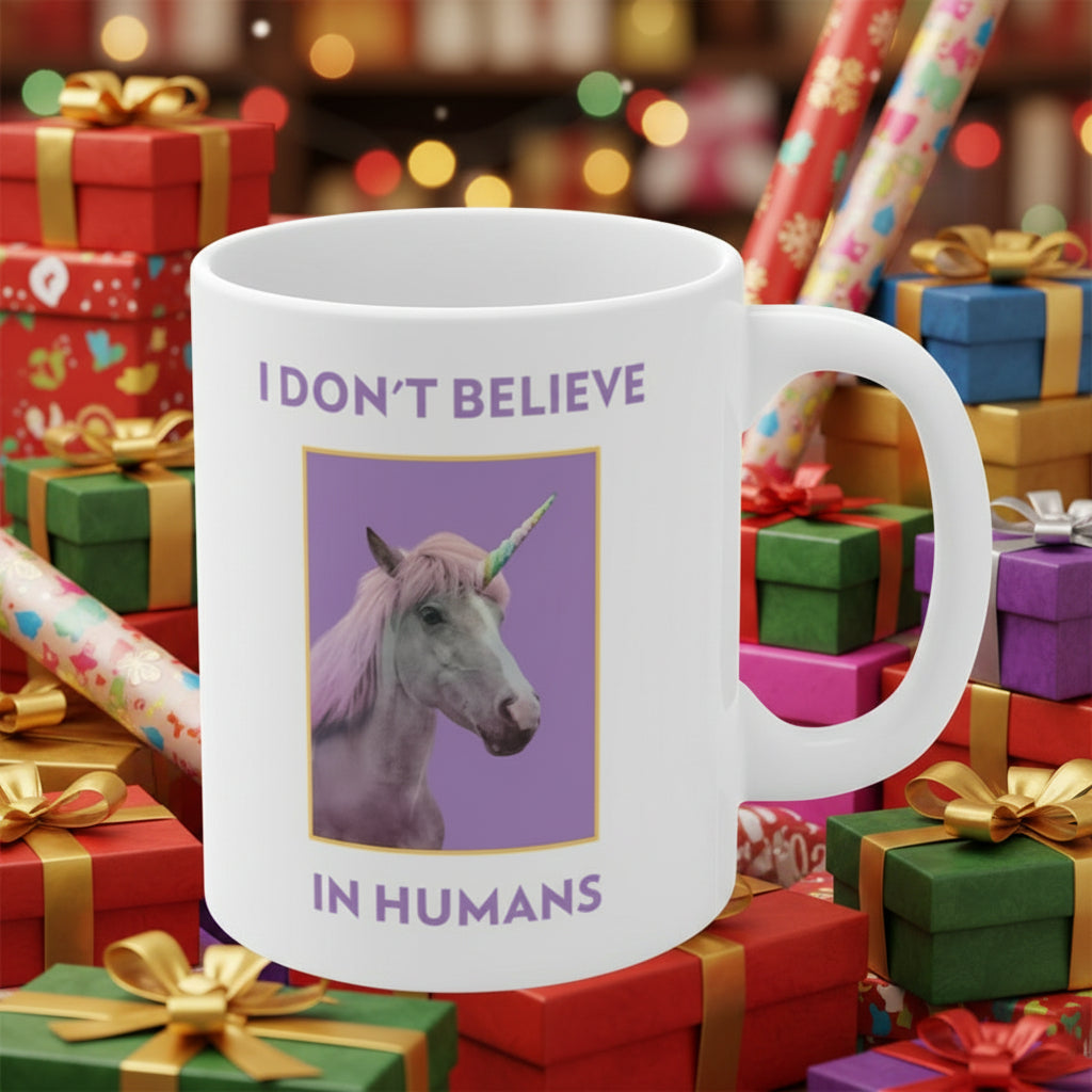 unicorn cartoon theme mug