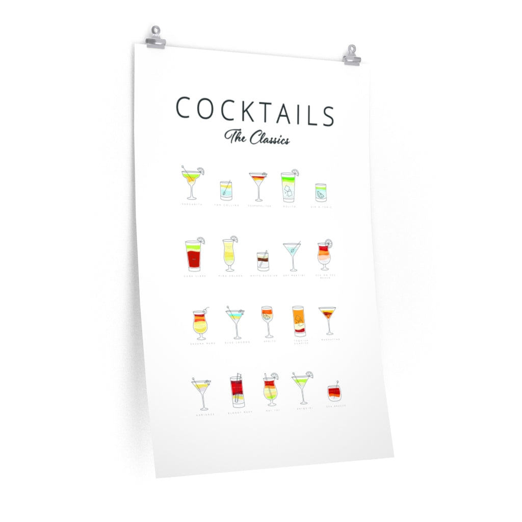 Cocktails Art Poster Decor