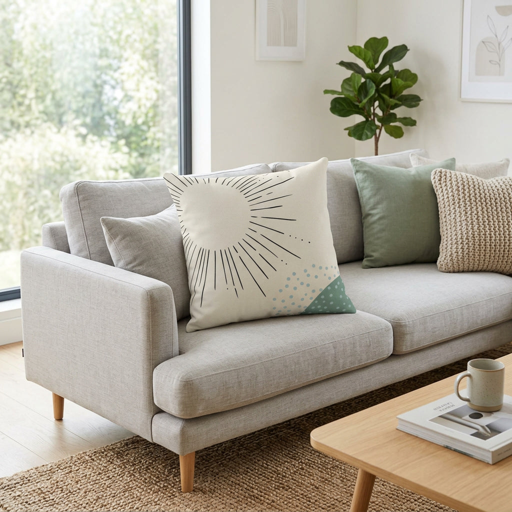 Abstract Sun Outline Cushion Home Decoration Accents - 4 Sizes