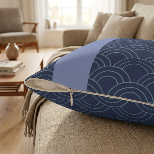 Navy Strip Abstract Cushion Home Decoration Accents - 4 Sizes