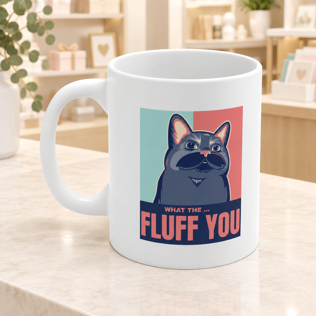 Funny Cat Fluff Mug