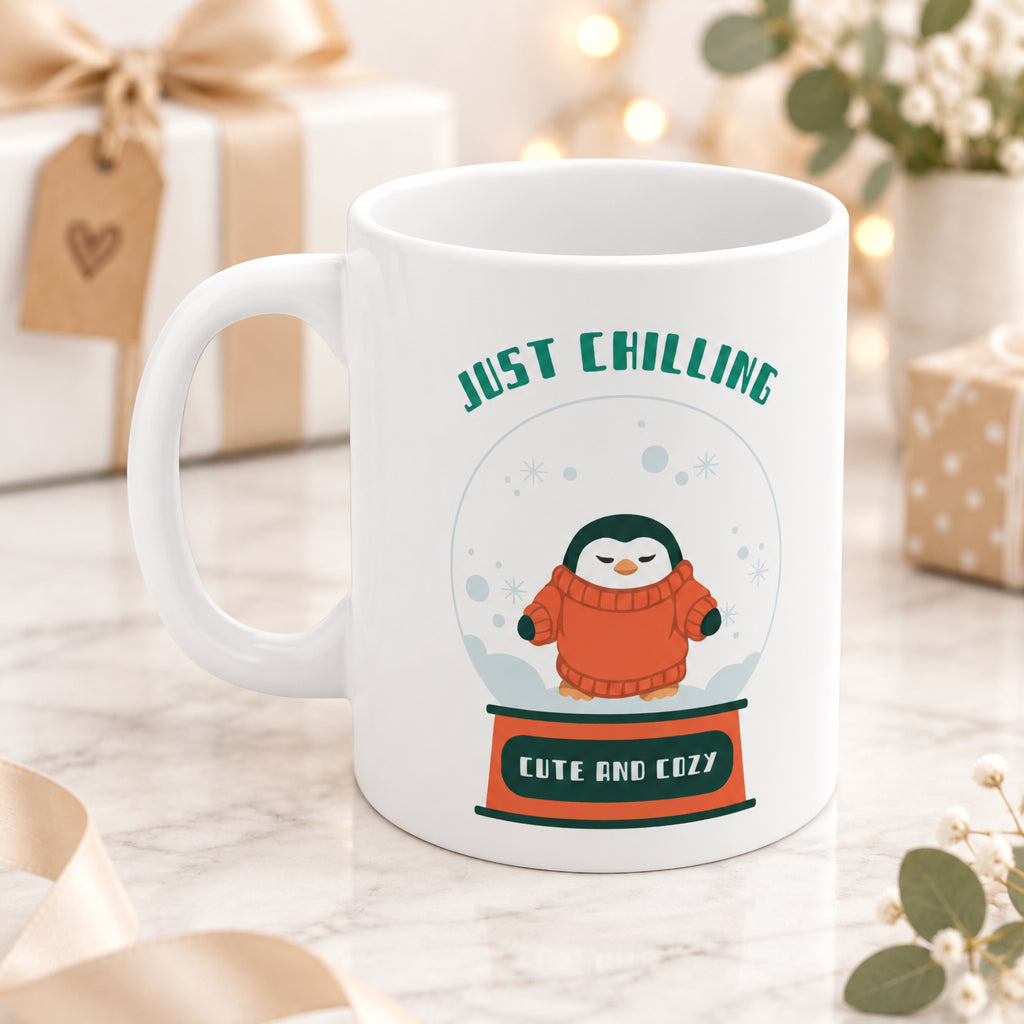 Just Chilling Cute Penguin Mug
