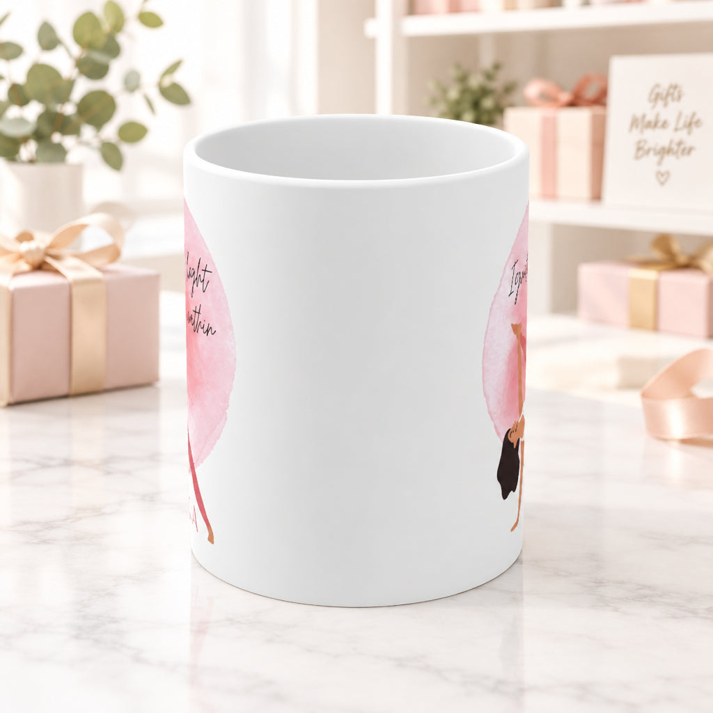 Ignite the Light Yoga Theme Mug
