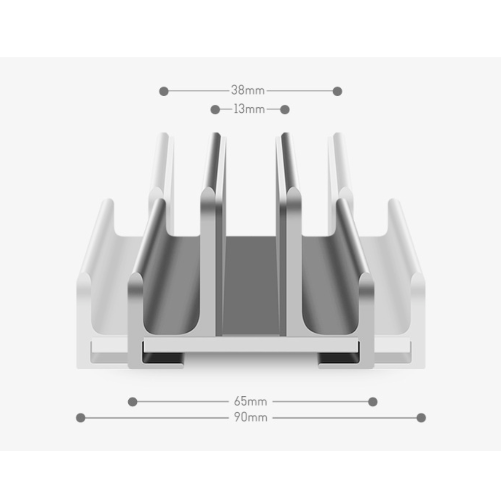 Notebook Two Slot Vertical Stand