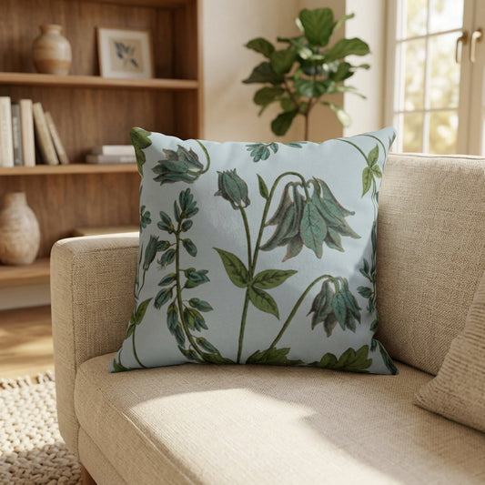 Bluebell Blossoms Double Sided Print Faux Suede Home Decor Cushion