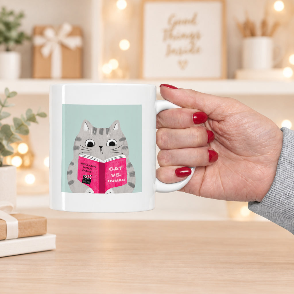 Cat Vs. Human Funny Mug