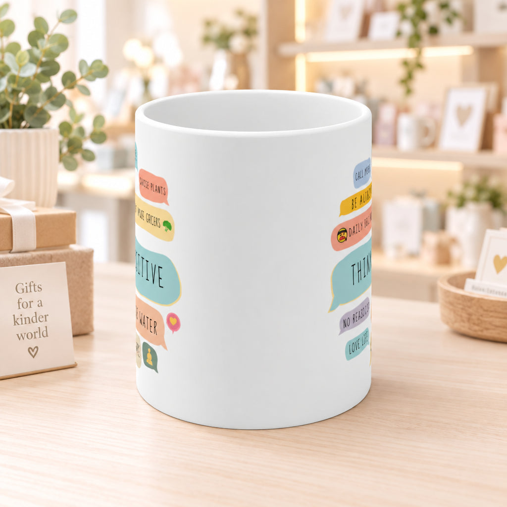 Think Positive Messages Theme Mug