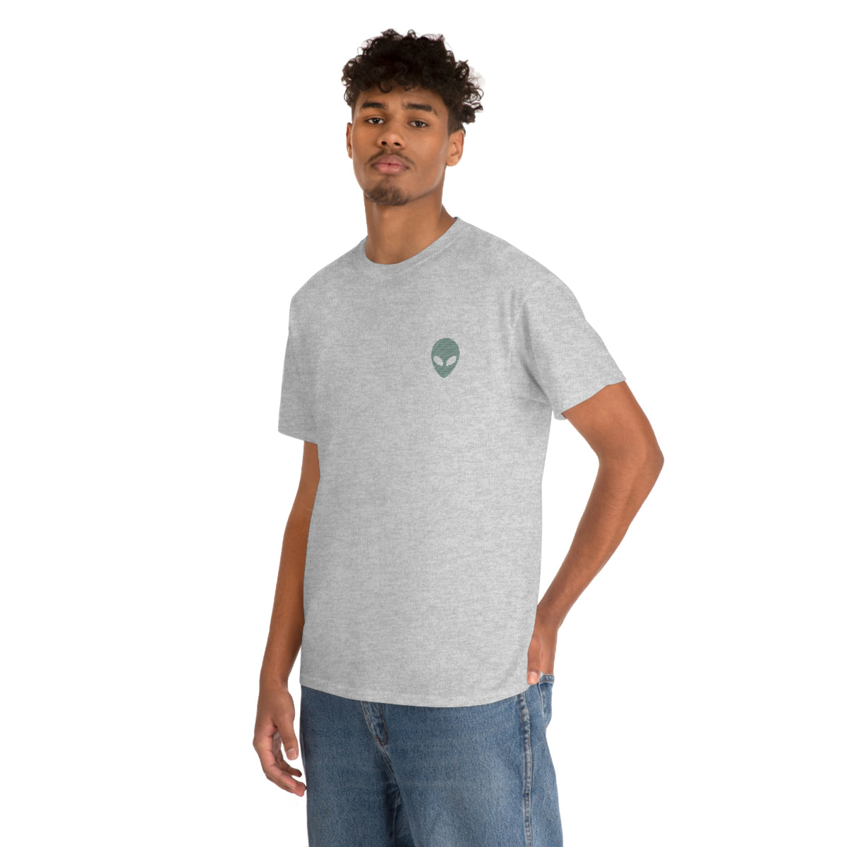Alien Back Print Graphic T-Shirt