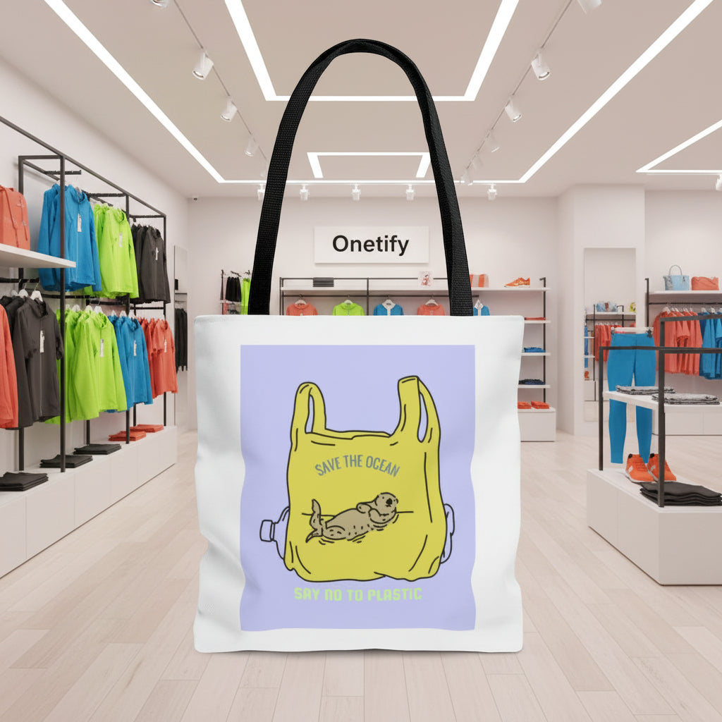 Save Earth Otters Edition Shopper Tote Bag Medium