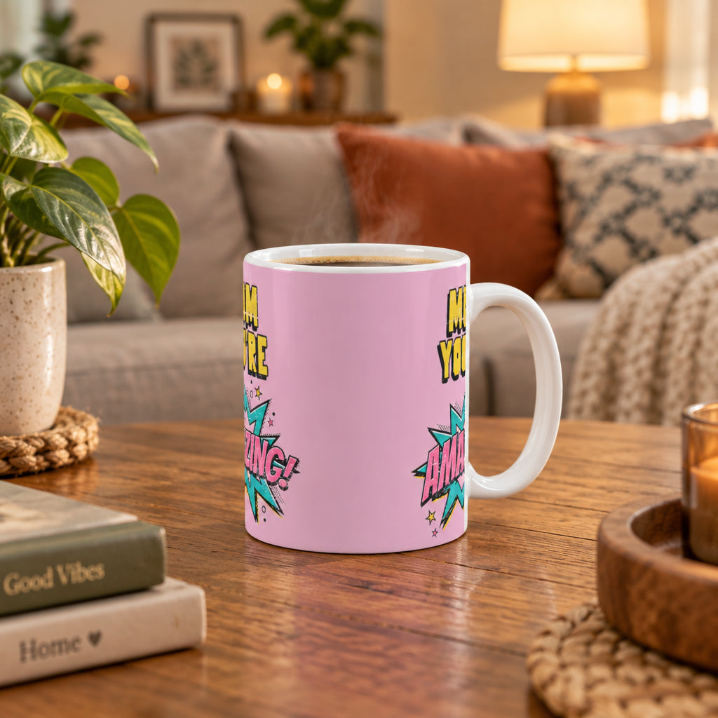 Mom You're Amazing Comic Theme Mug 11oz