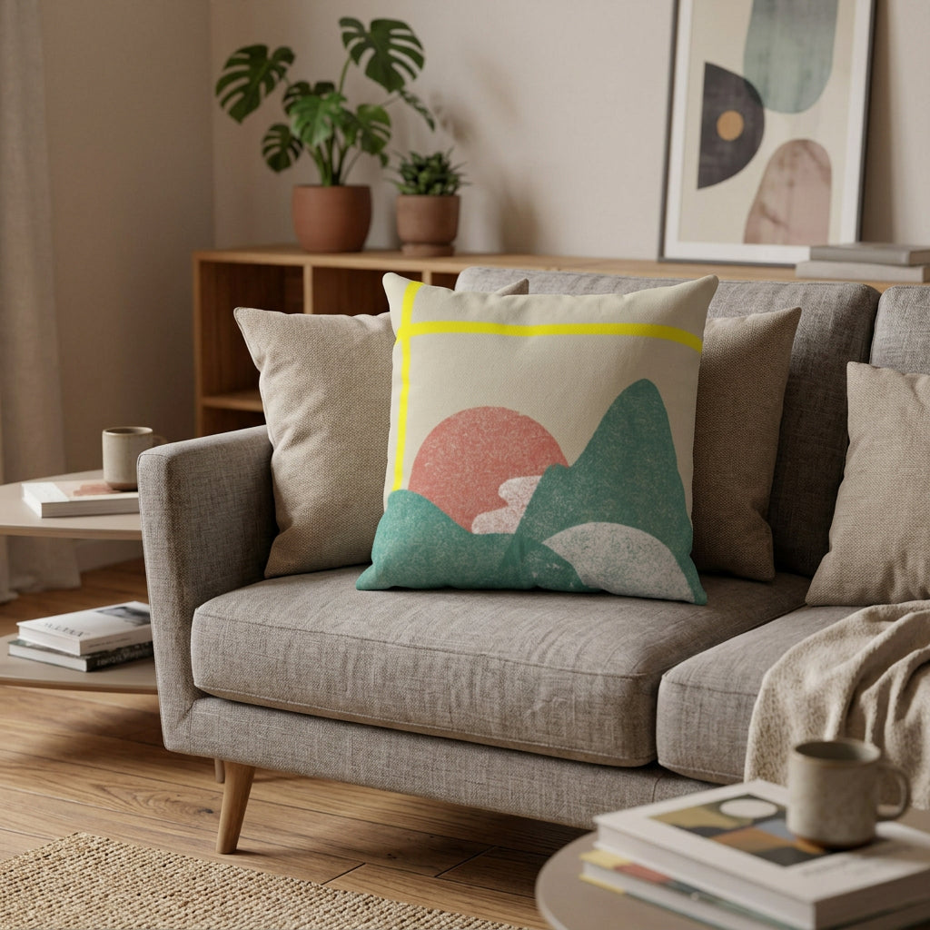 Landscape Square Pillow Home Decoration Accents - 4 Sizes