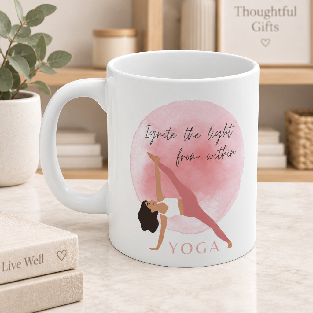 Ignite the Light Yoga Theme Mug