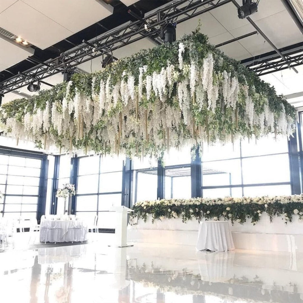12 pieces Plastic Wisteria Flowers for Party Decor