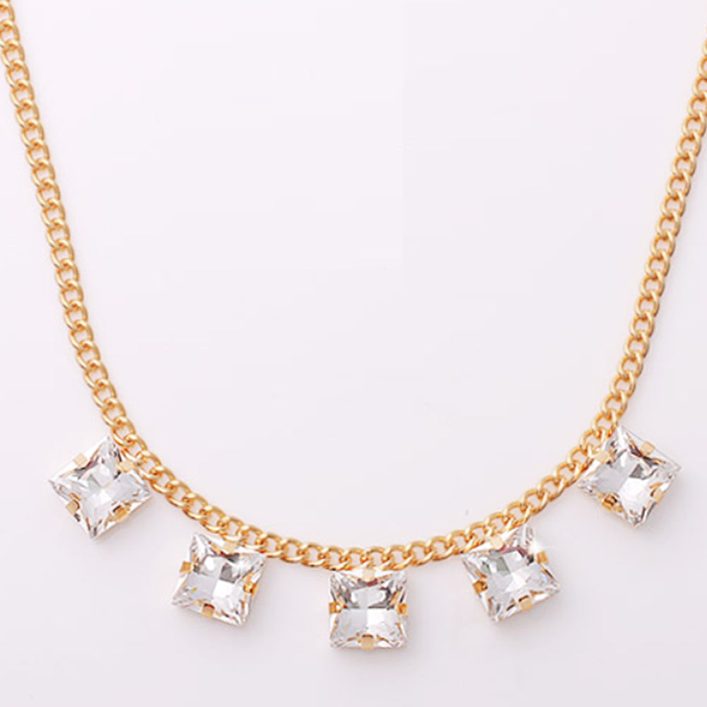 Iris Silver Crystal Necklace