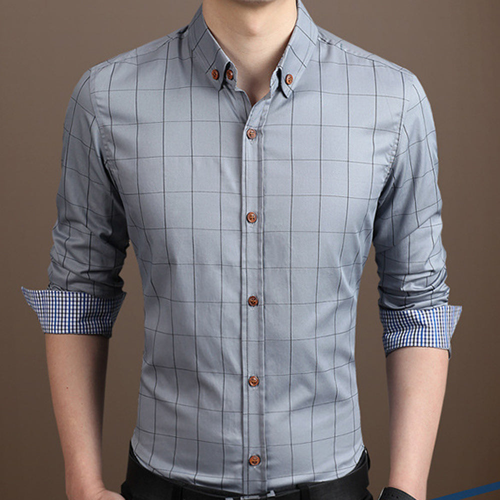 Mens Checkered Button Down Shirt In Red