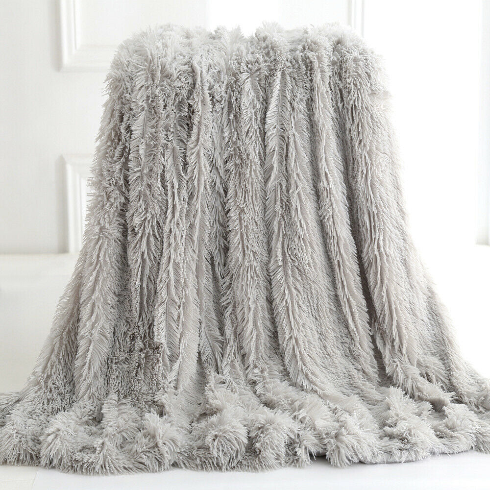 Soft Faux Fur Throw Blanket