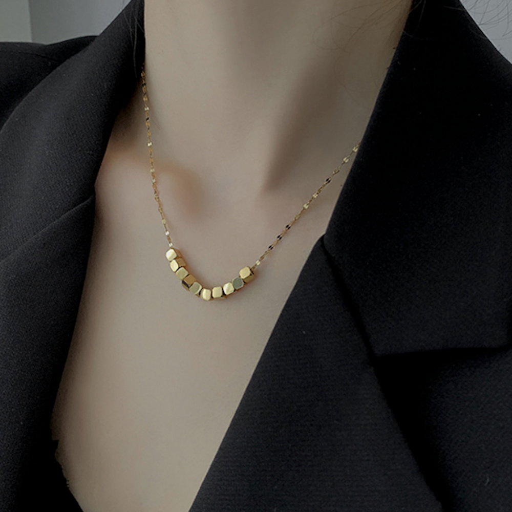 Womens Necklace with Cubes