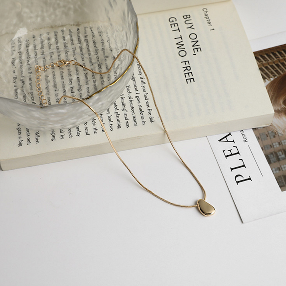 Womens Necklace With A Bean Pendant