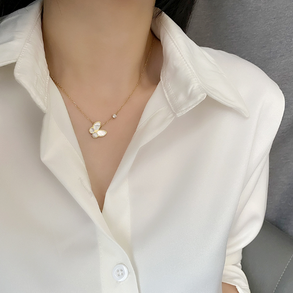 Womens Necklace With Butterfly Pendant