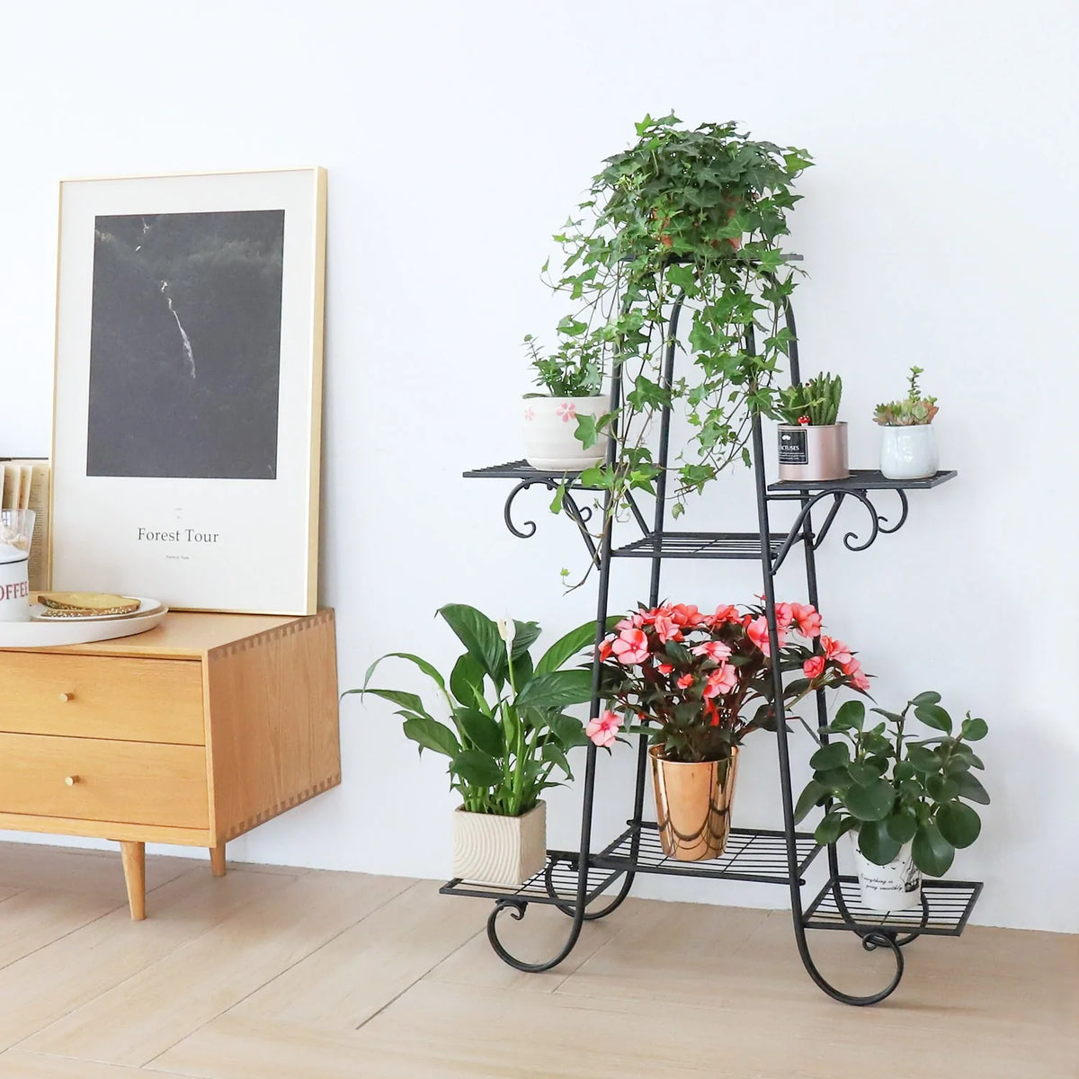 Metal 7 Pot Plant Stand