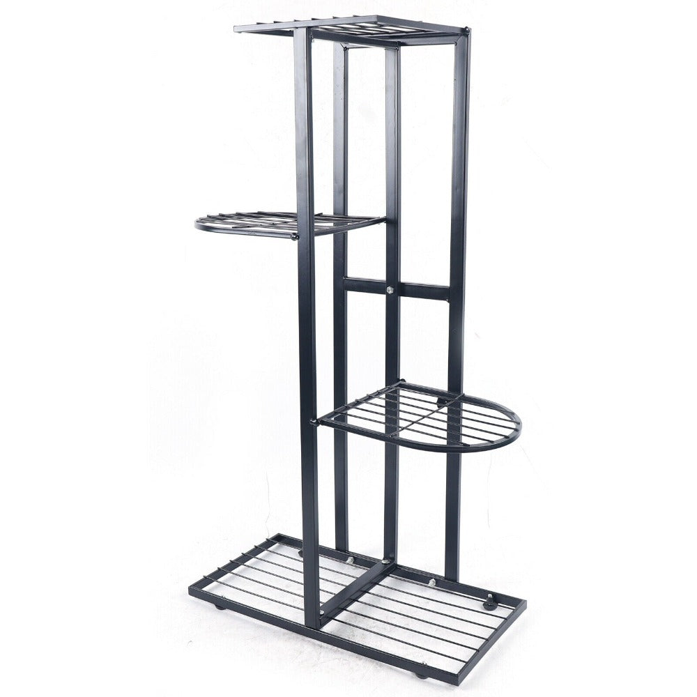 5 Pots Iron Flower Pot Stand for Garden Patio Decor
