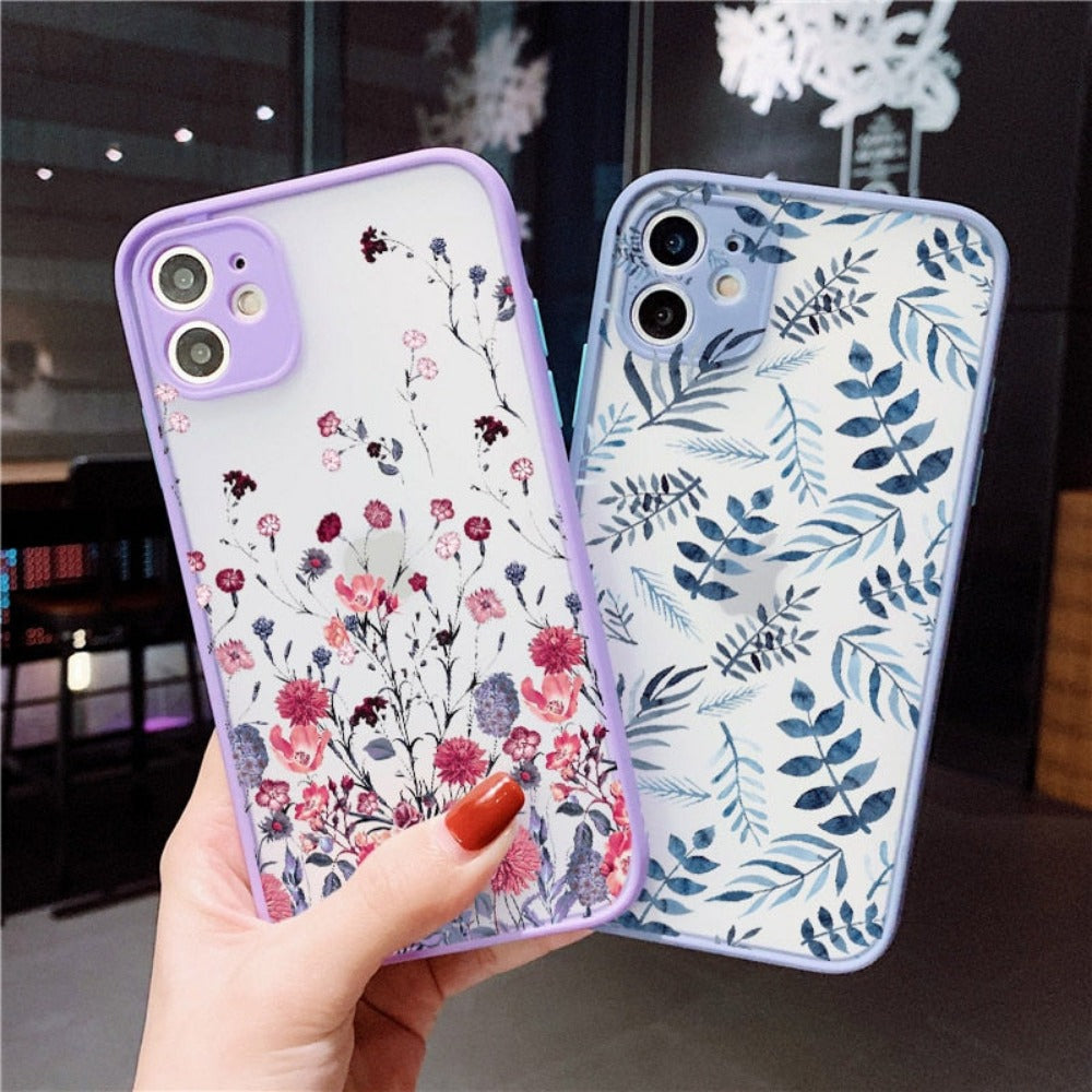 Floral Hard Cover iPhone Case