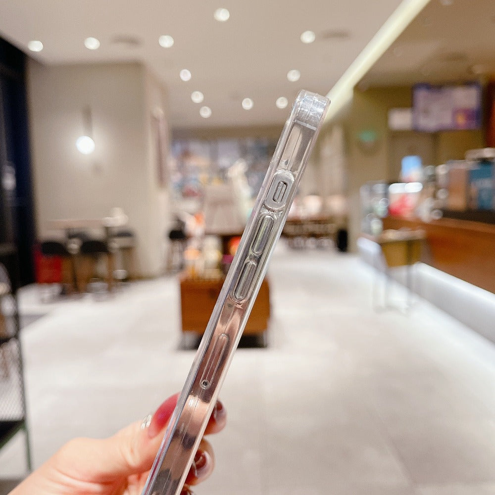 Glitter Clear Case for iPhone with Butterflies