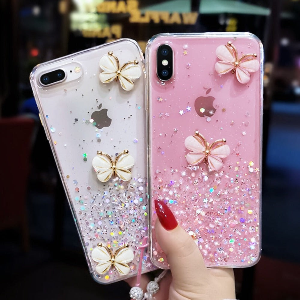 Butterly Sparkle Design Protective Case