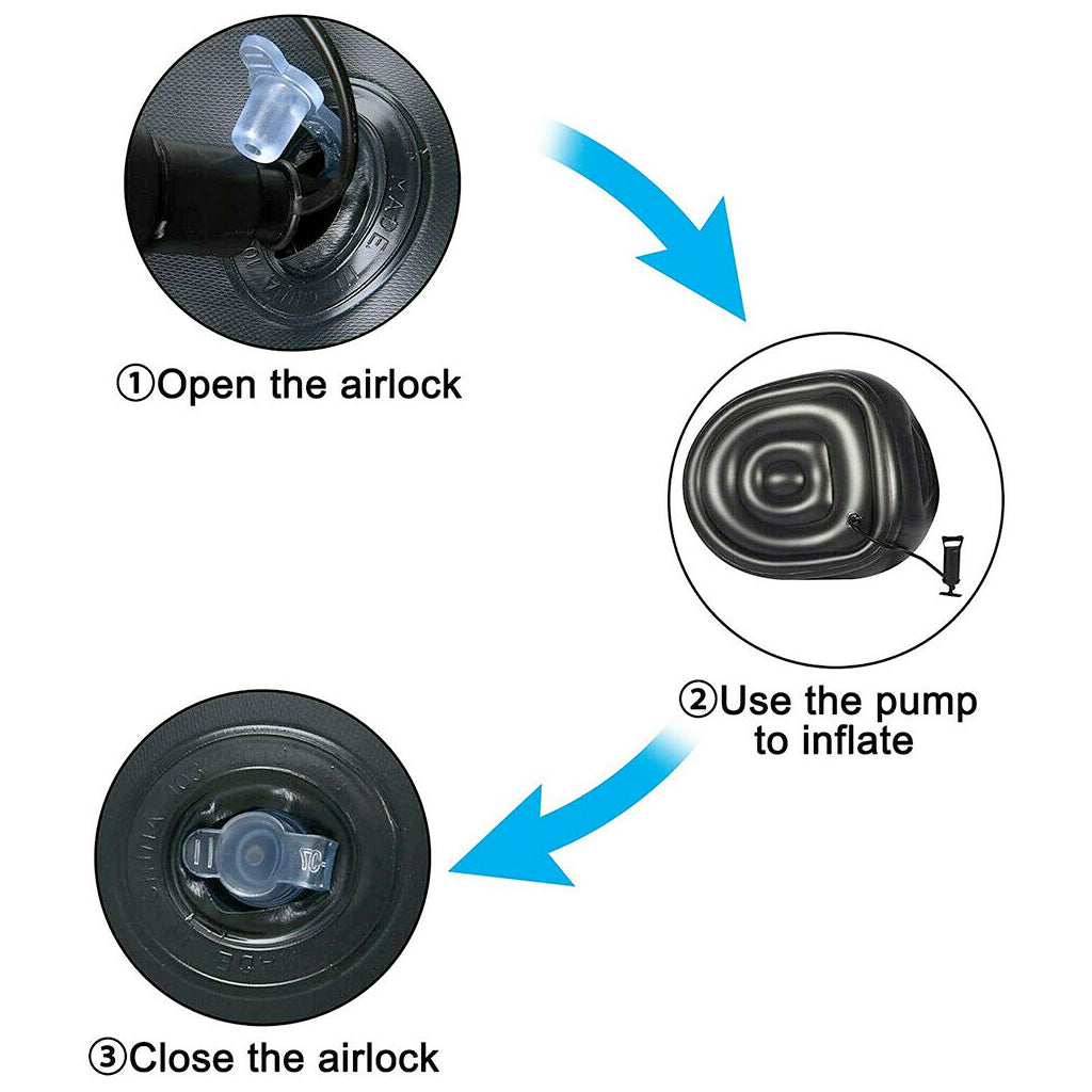 Inflatable Chair with Foot Rest Bean Bag Couch Set Large