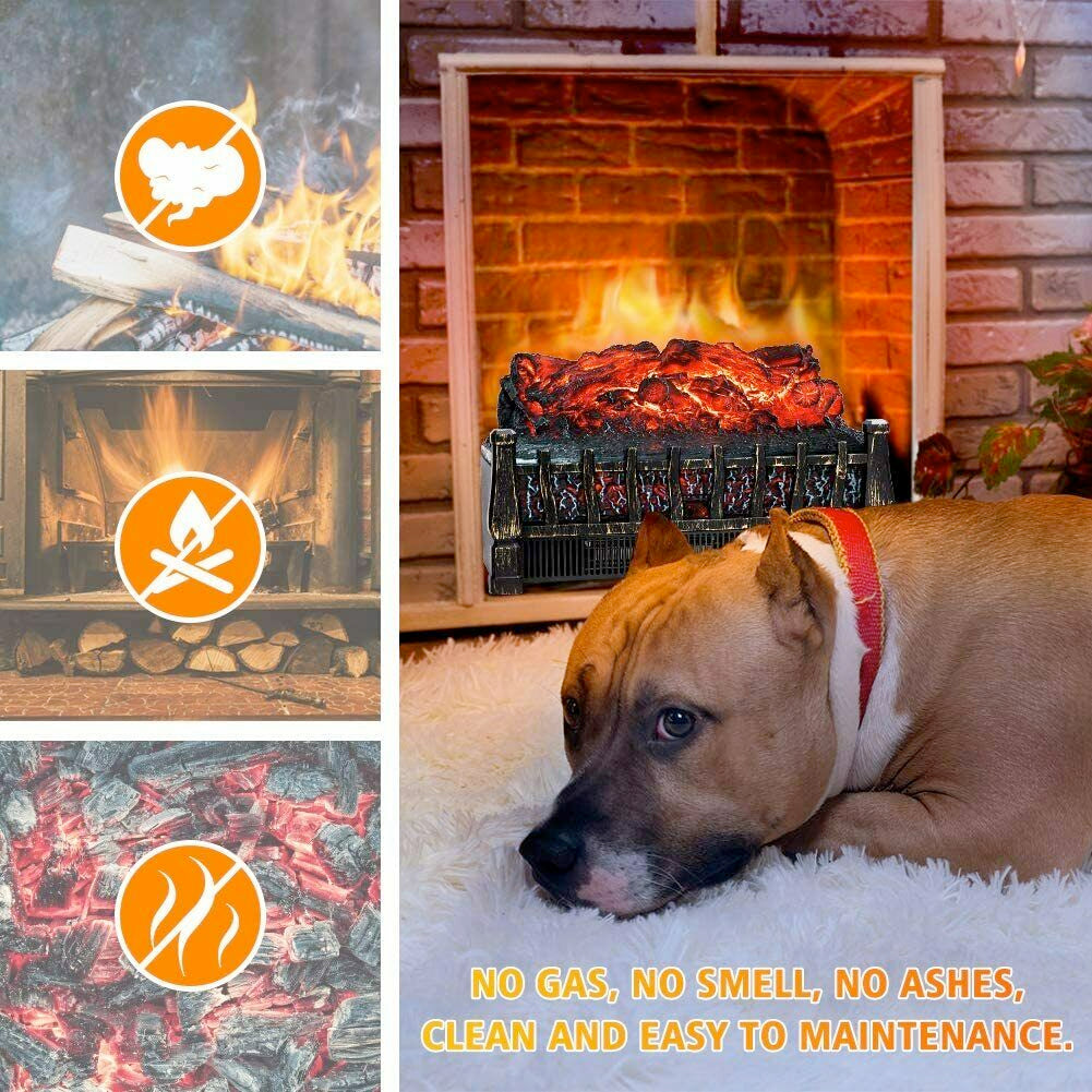 Fireplace with Flames Theme Electric Heater