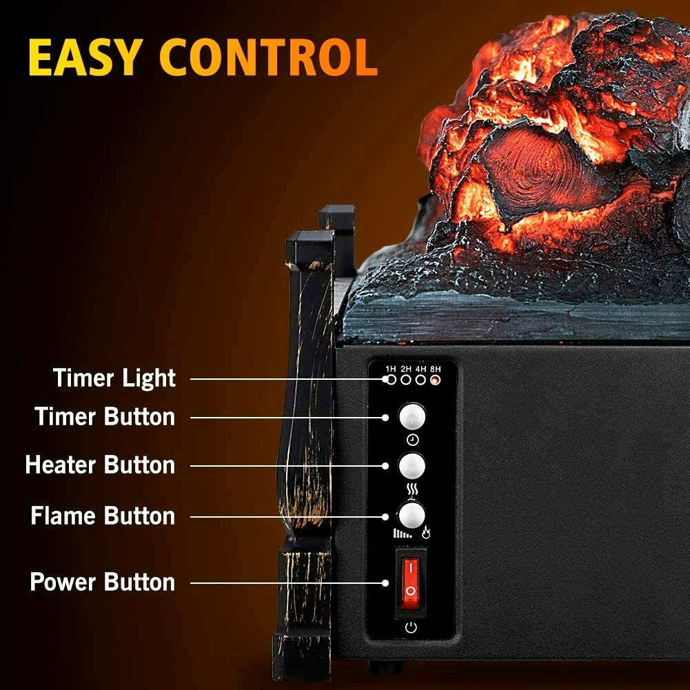Fireplace with Flames Theme Electric Heater