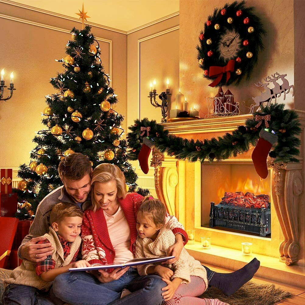Fireplace with Flames Theme Electric Heater