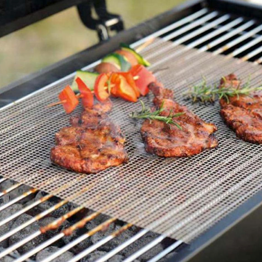 BBQ Non-Stick Reusable Grill Mesh 4 PCS set