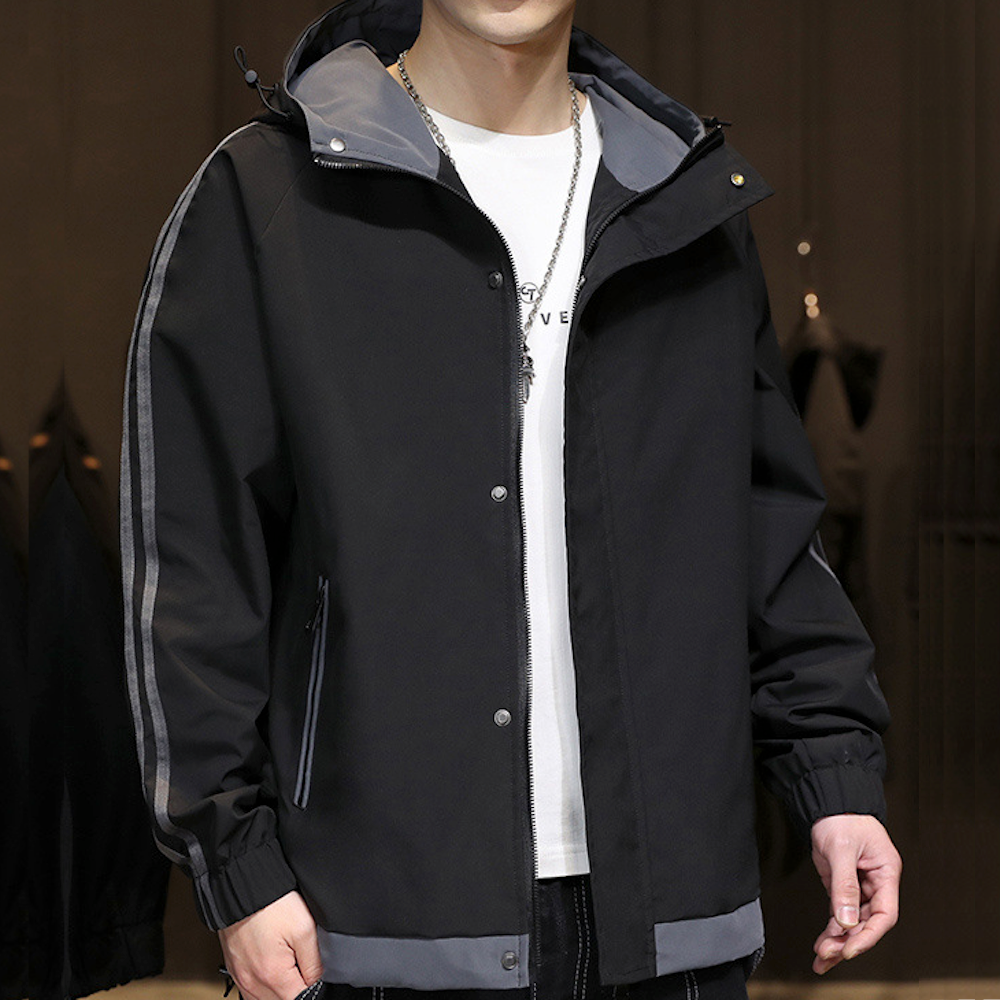 Mens Windproof Hooded Jacket