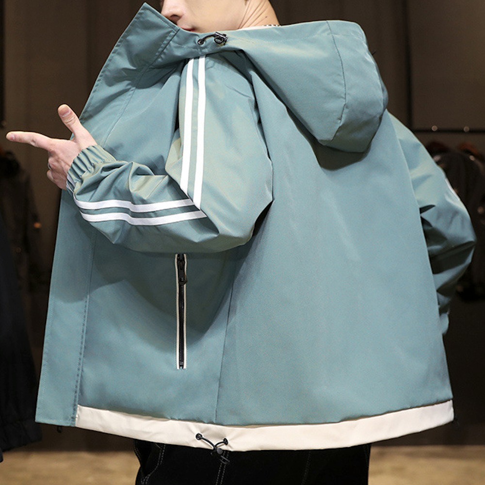 Mens Windproof Hooded Jacket