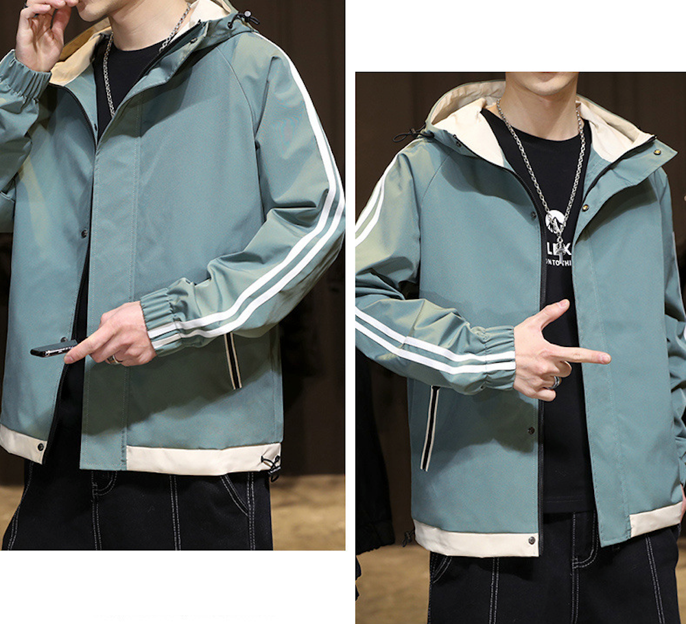 Mens Windproof Hooded Jacket
