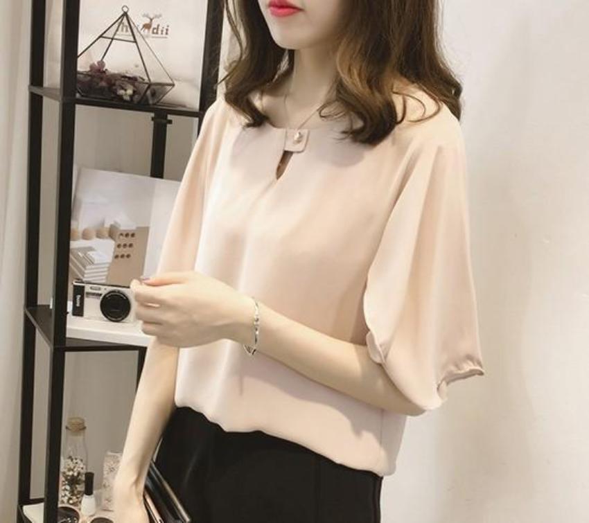 Womens Business Casual Wide Sleeve Blouse